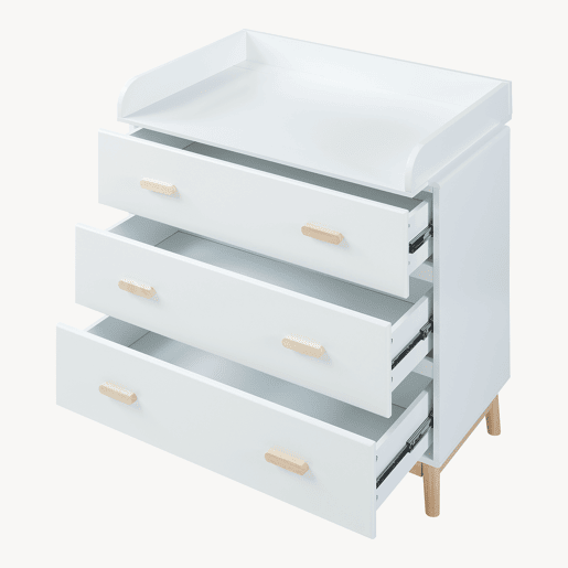 Mudador Sarievn com tapete muda-fraldas 100x80x53 cm Branco en.casa Mudador Sarievn com tapete muda-fraldas 100x80x53 cm Branco en.casa