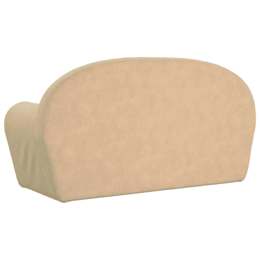 Sofá infantil - Sofá para criança de 2 lugares pelúcia macia cor creme