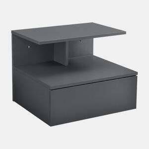 Mesa de cabeceira de parede Amberg com gaveta 40x35x31cm Gris escuro en.casa