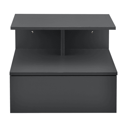 Mesa de cabeceira de parede Amberg com gaveta 40x35x31cm Gris escuro en.casa