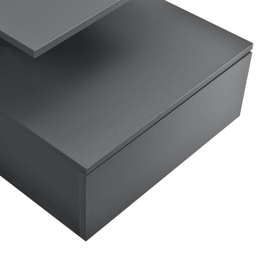 Mesa de cabeceira de parede Amberg com gaveta 40x35x31cm Gris escuro en.casa