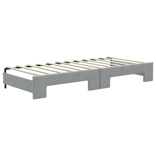 Sofá-cama, Sofá conversível com gavetão 80x200 cm tecido cinzento-claro Sofá-cama, Sofá conversível com gavetão 80x200 cm tecido cinzento-claro