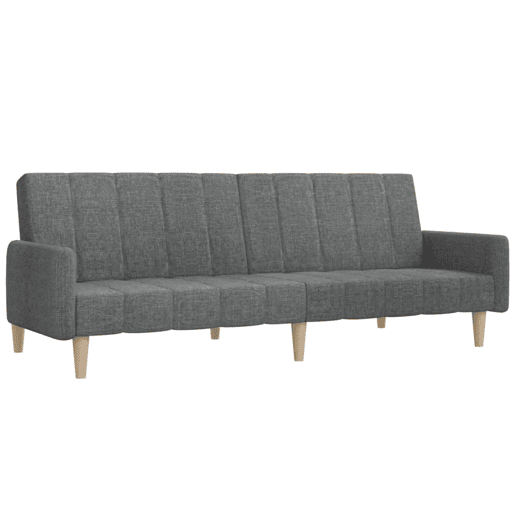 Sofá-cama, Sofá conversível de 2 lugares tecido cinzento-claro