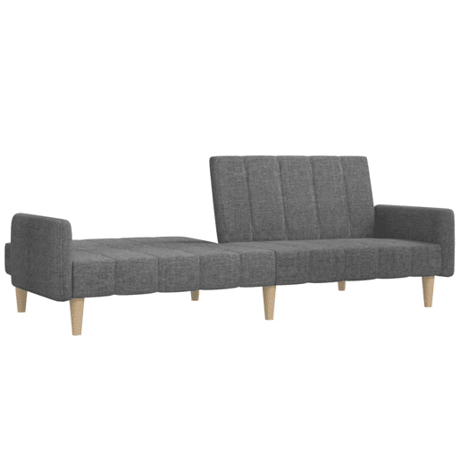 Sofá-cama, Sofá conversível de 2 lugares tecido cinzento-claro
