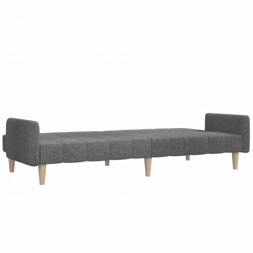 Sofá-cama, Sofá conversível de 2 lugares tecido cinzento-claro