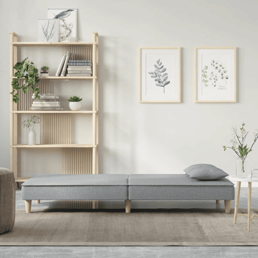 Sofá-cama, Sofá conversível tecido cinzento-claro