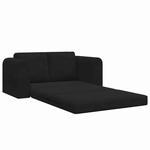 Sofá-cama, Sofá conversível Preto 148 x 71 x 83 cm Veludo