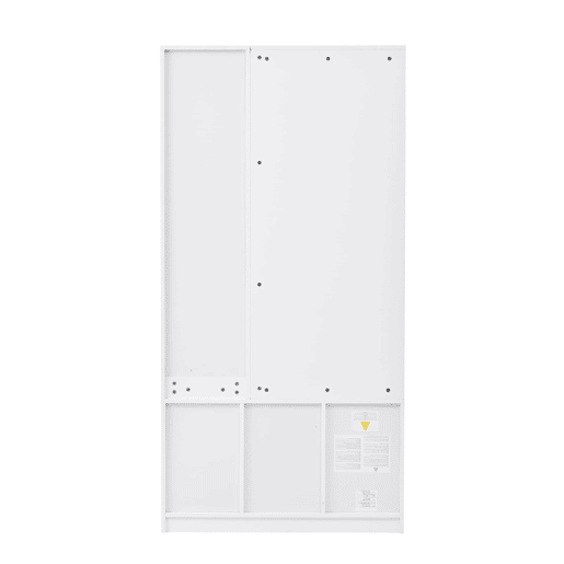 Móvel de entrada 90x40x180 cm - Multifuncional com arrumação, 2 gavetas, 2 armários, espelho - Branco