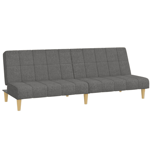 Sofá-cama, Sofá conversível de 2 lugares tecido cinzento-claro
