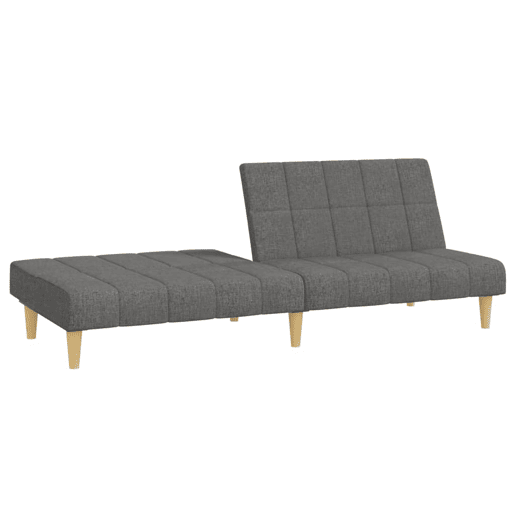 Sofá-cama, Sofá conversível de 2 lugares tecido cinzento-claro