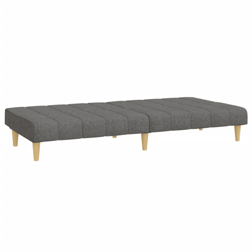 Sofá-cama, Sofá conversível de 2 lugares tecido cinzento-claro