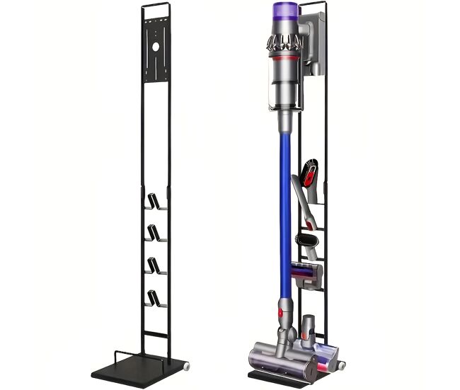 Soporte aspiradora compatible dyson v15–v6 nyana home | torre metálica sin taladro | organizador accesorios