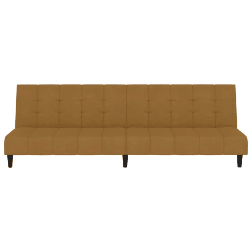 Sofá-cama, Sofá conversível de 2 lugares veludo castanho