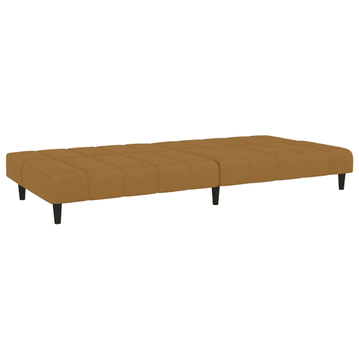 Sofá-cama, Sofá conversível de 2 lugares veludo castanho