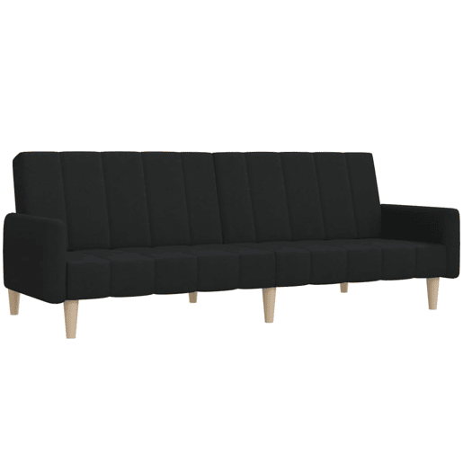 Sofá-cama, Sofá conversível de 2 lugares tecido preto Sofá-cama, Sofá conversível de 2 lugares tecido preto