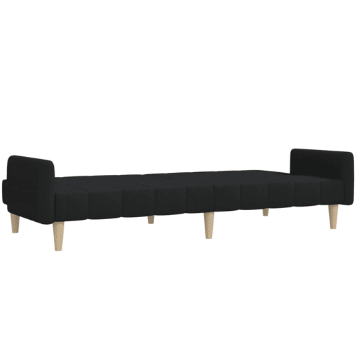 Sofá-cama, Sofá conversível de 2 lugares tecido preto Sofá-cama, Sofá conversível de 2 lugares tecido preto