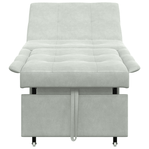 Sofá-cama, Sofá conversível Cinzento-claro 67 x 194 x 38 cm Veludo