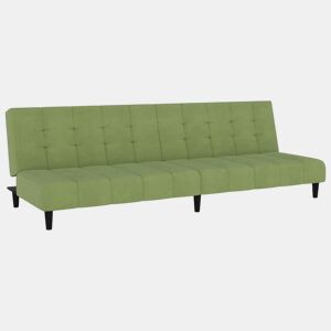 Sofá-cama, Sofá conversível de 2 lugares veludo verde-claro