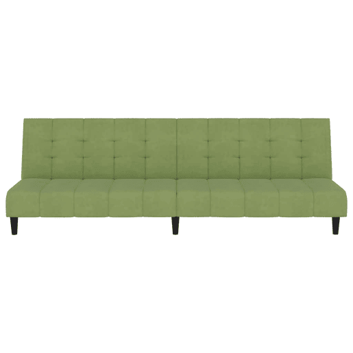 Sofá-cama, Sofá conversível de 2 lugares veludo verde-claro