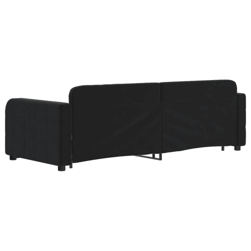 Sofá-cama, Sofá conversível com gavetão e gavetas 80x200 cm veludo preto Sofá-cama, Sofá conversível com gavetão e gavetas 80x200 cm veludo preto