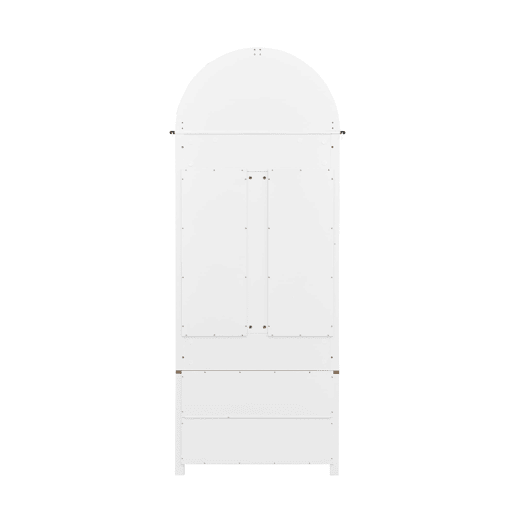 Móvel multifuncional para hall de entrada 75 L x 35 P x 195 A - Prateleira para sapatos, ganchos, design moderno - Branco, Madeira