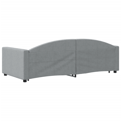 Sofá-cama, Sofá conversível c gavetão e gavetas 90x200 cm tecido cinzento-claro