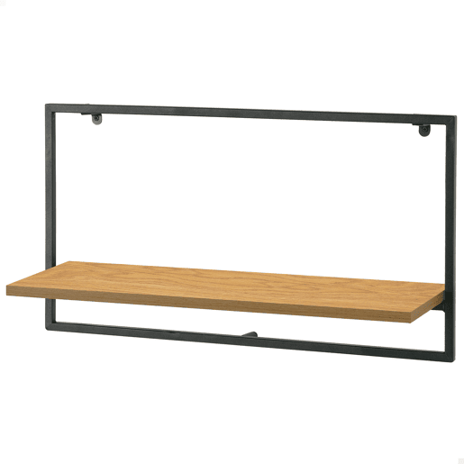 Max Home Estante de parede em madeira 1 prateleira 65x20x35 cm Max Home Estante de parede em madeira 1 prateleira 65x20x35 cm