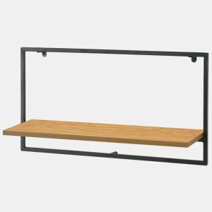 Max Home Estante de parede em madeira 1 prateleira 65x20x35 cm