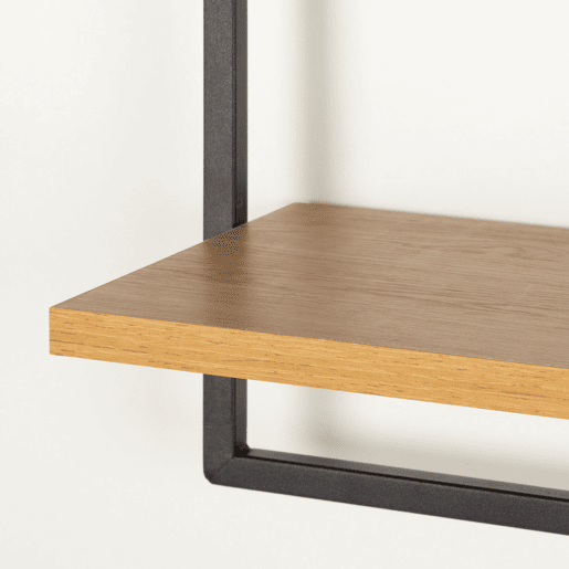 Max Home Estante de parede em madeira 1 prateleira 65x20x35 cm Max Home Estante de parede em madeira 1 prateleira 65x20x35 cm