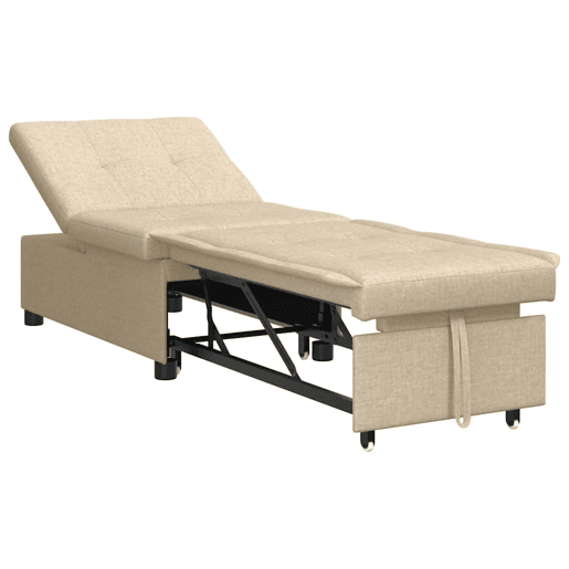 Sofá-cama, Sofá conversível Creme 194 x 67 x 37 cm tecido