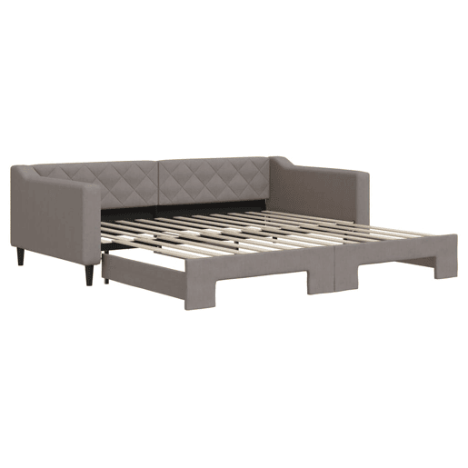 Sofá-cama, Sofá conversível com gavetão 100x200 cm tecido cinzento-acastanhado Sofá-cama, Sofá conversível com gavetão 100x200 cm tecido cinzento-acastanhado