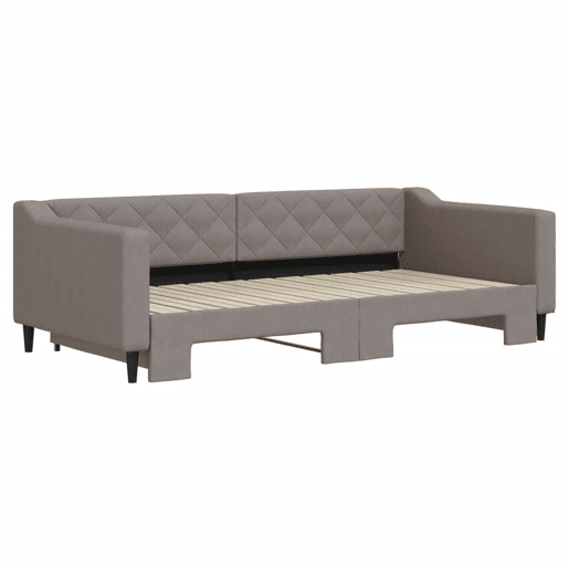 Sofá-cama, Sofá conversível com gavetão 100x200 cm tecido cinzento-acastanhado Sofá-cama, Sofá conversível com gavetão 100x200 cm tecido cinzento-acastanhado