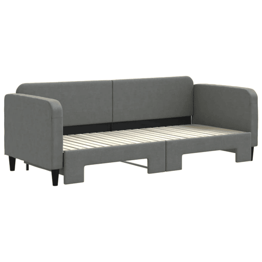 Sofá-cama, Sofá conversível com gavetão 80x200 cm tecido cinzento-escuro