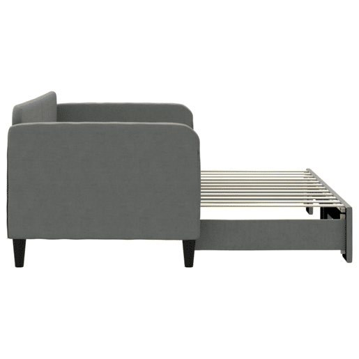 Sofá-cama, Sofá conversível com gavetão 80x200 cm tecido cinzento-escuro