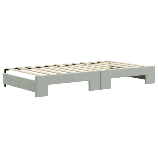 Sofá-cama, Sofá conversível c gavetão e gavetas 100x200 cm veludo cinzento-claro Sofá-cama, Sofá conversível c gavetão e gavetas 100x200 cm veludo cinzento-claro