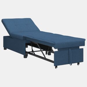 Sofá-cama, Sofá conversível Azul 194 x 67 x 37 cm tecido