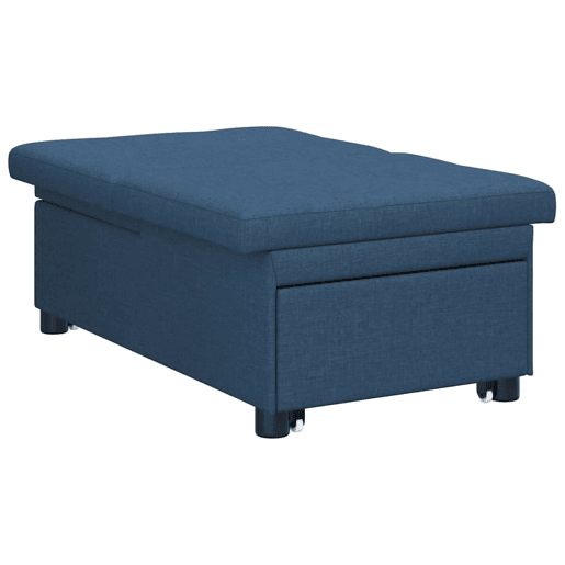 Sofá-cama, Sofá conversível Azul 194 x 67 x 37 cm tecido