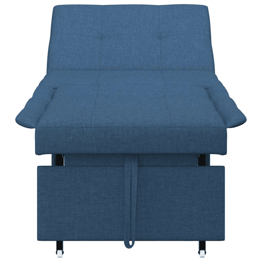 Sofá-cama, Sofá conversível Azul 194 x 67 x 37 cm tecido