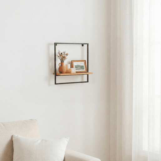 Max Home Prateleiras de parede em madeira 35x12x35 cm