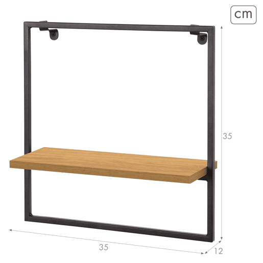Max Home Prateleiras de parede em madeira 35x12x35 cm