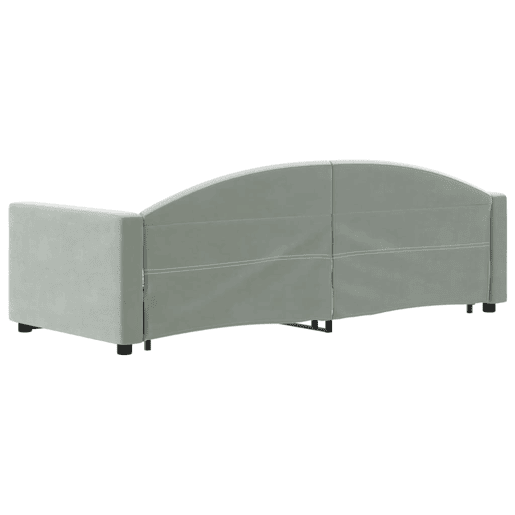 Sofá-cama, Sofá conversível c gavetão e gavetas 80x200 cm veludo cinzento-claro