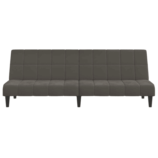 Sofá-cama, Sofá conversível de 2 lugares veludo cinzento-escuro