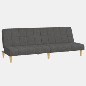 Sofá-cama, Sofá conversível de 2 lugares tecido cinzento-escuro