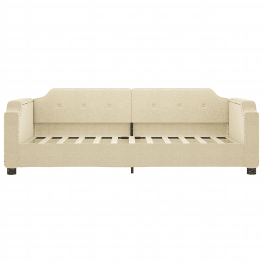 Sofá-cama, Sofá conversível com gavetão e gavetas 100x200 cm tecido cor creme Sofá-cama, Sofá conversível com gavetão e gavetas 100x200 cm tecido cor creme