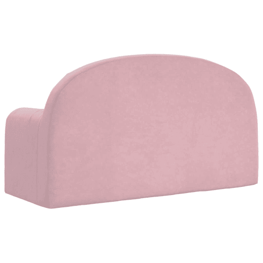 Sofá-cama infantil - Sofá para criança de 2 lugares pelúcia macia rosa