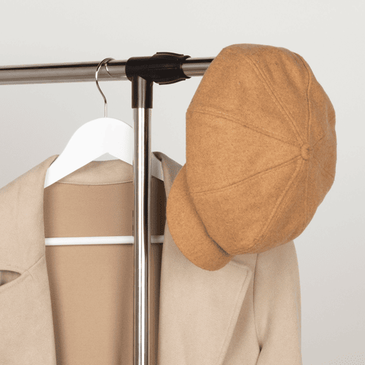 Max Home Varão de roupas Burro ajustável em comprimento e altura com rodas e suporte inferior