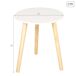 Max Home Mesa auxiliar redonda madera 35x35 Max Home Mesa auxiliar redonda madera 35x35 Blanco