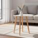 Max Home Mesa auxiliar redonda madera 35x35 Max Home Mesa auxiliar redonda madera 35x35 Blanco