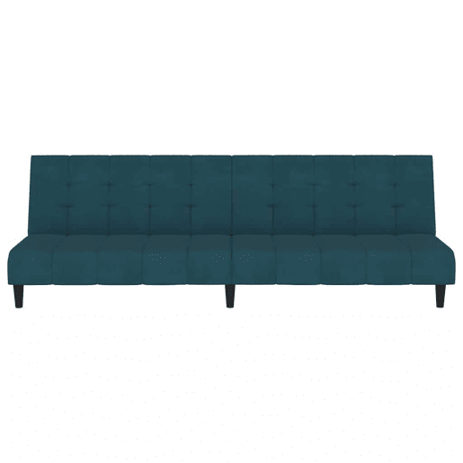 Sofá-cama, Sofá conversível de 2 lugares veludo azul