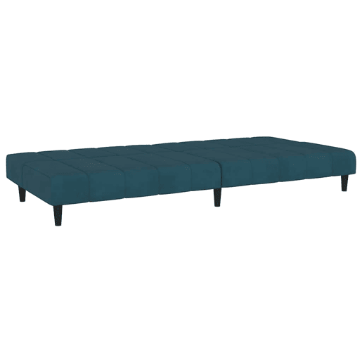 Sofá-cama, Sofá conversível de 2 lugares veludo azul